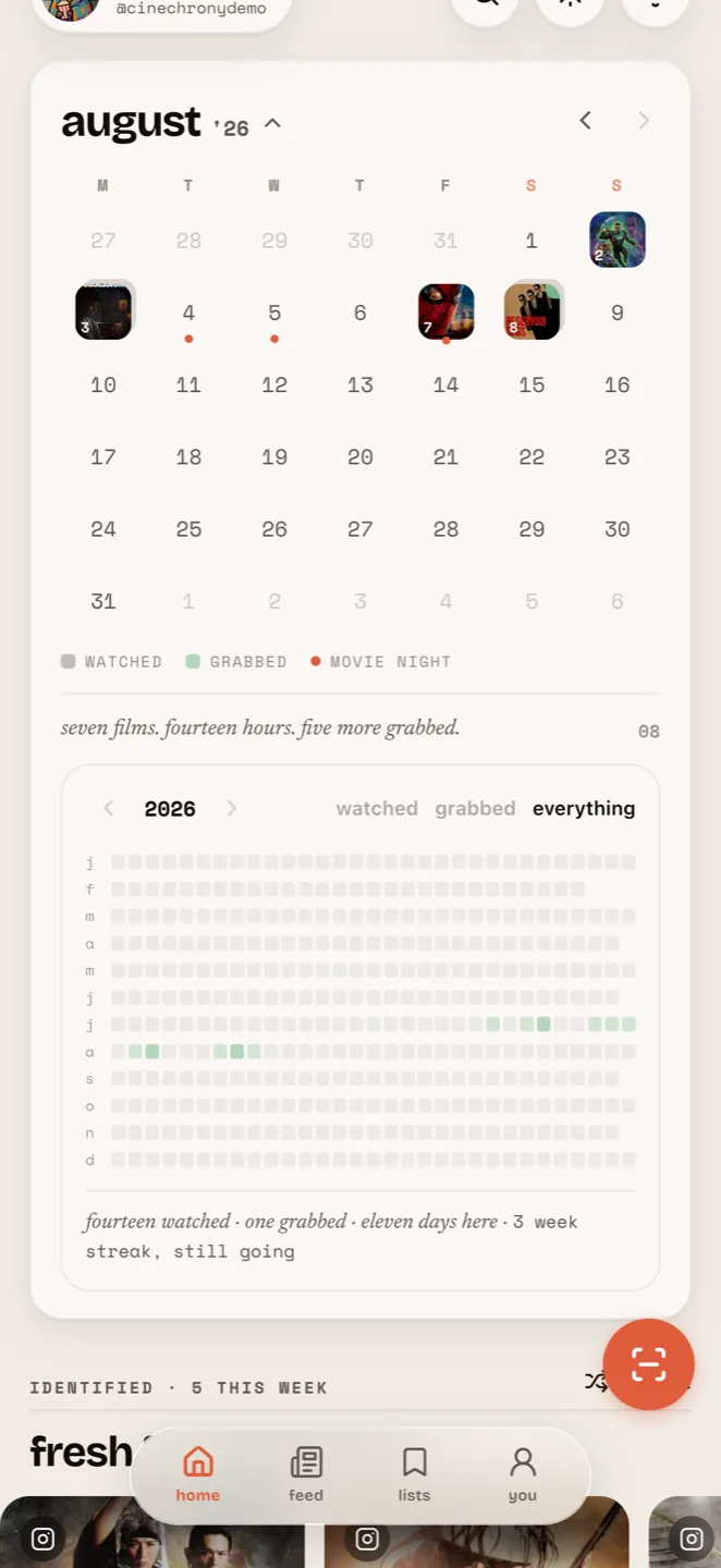 The year grid: every day of the year, filling in as you watch
